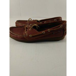 Sebago Docksides Women Size 7.5M Brown Leather Boat Deck Shoes